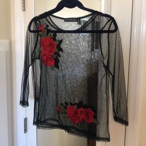 Sheer Appliqué top